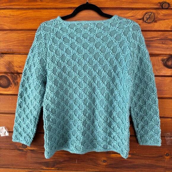 VINTAGE | PENDLETON Diamond Stitch Wool Sweater Size 40 - Picture 3 of 6